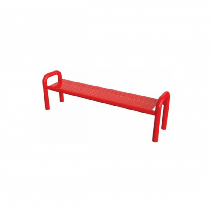 Outdoor Red Steel Bench IPC15
